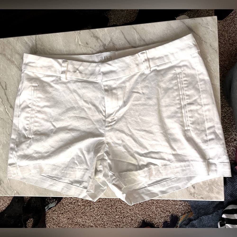 White Ana Chino twill shorts